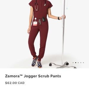 Figs, Burgundy Zamora Jogger